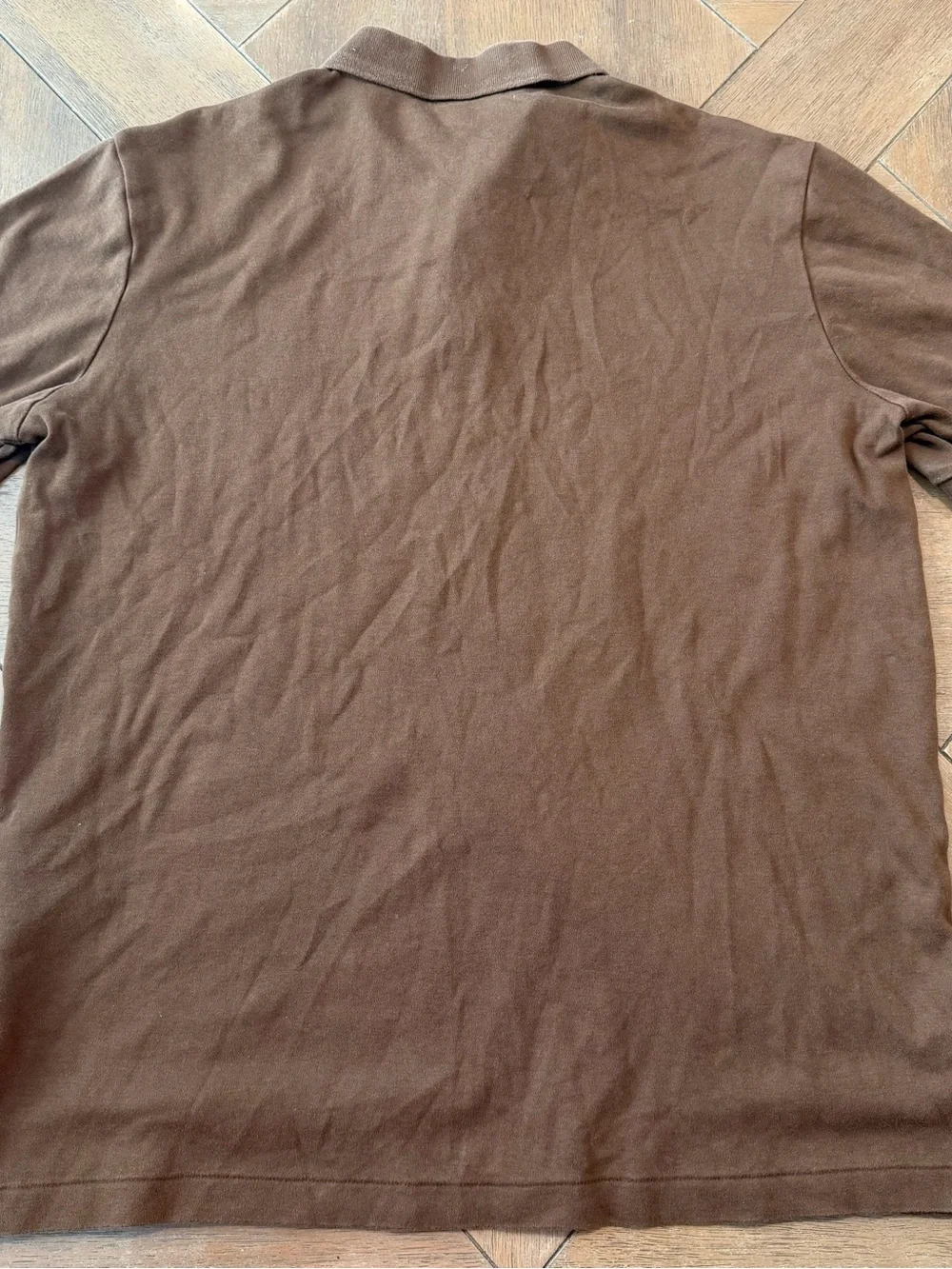 Polo Ralph Lauren Men's Brown Solid Knit Classic Fit Shirt Small Short Sleeve